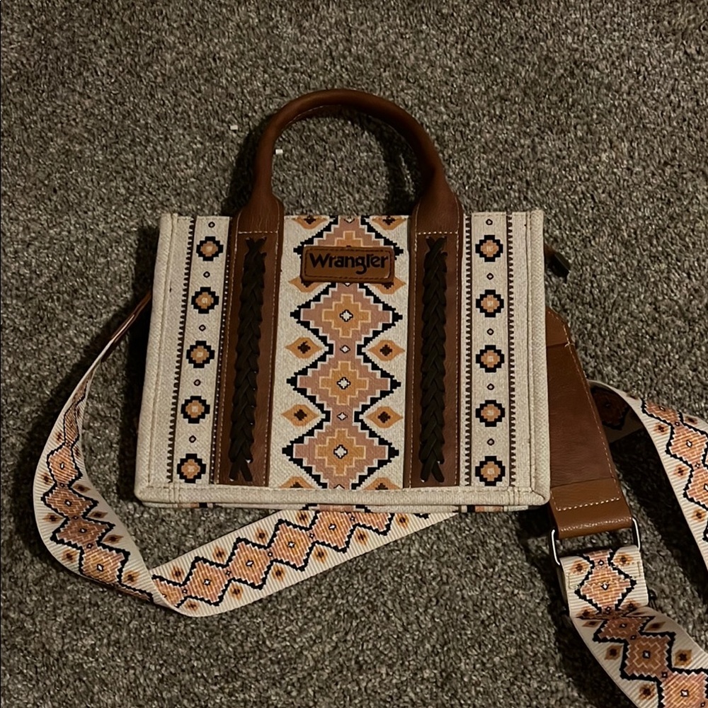 Wrangler Brown and Cream Patterned Women's Bag